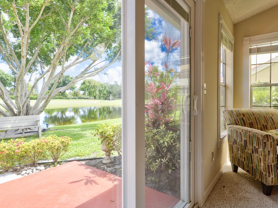 Lake Worth home garden POV at human eye level